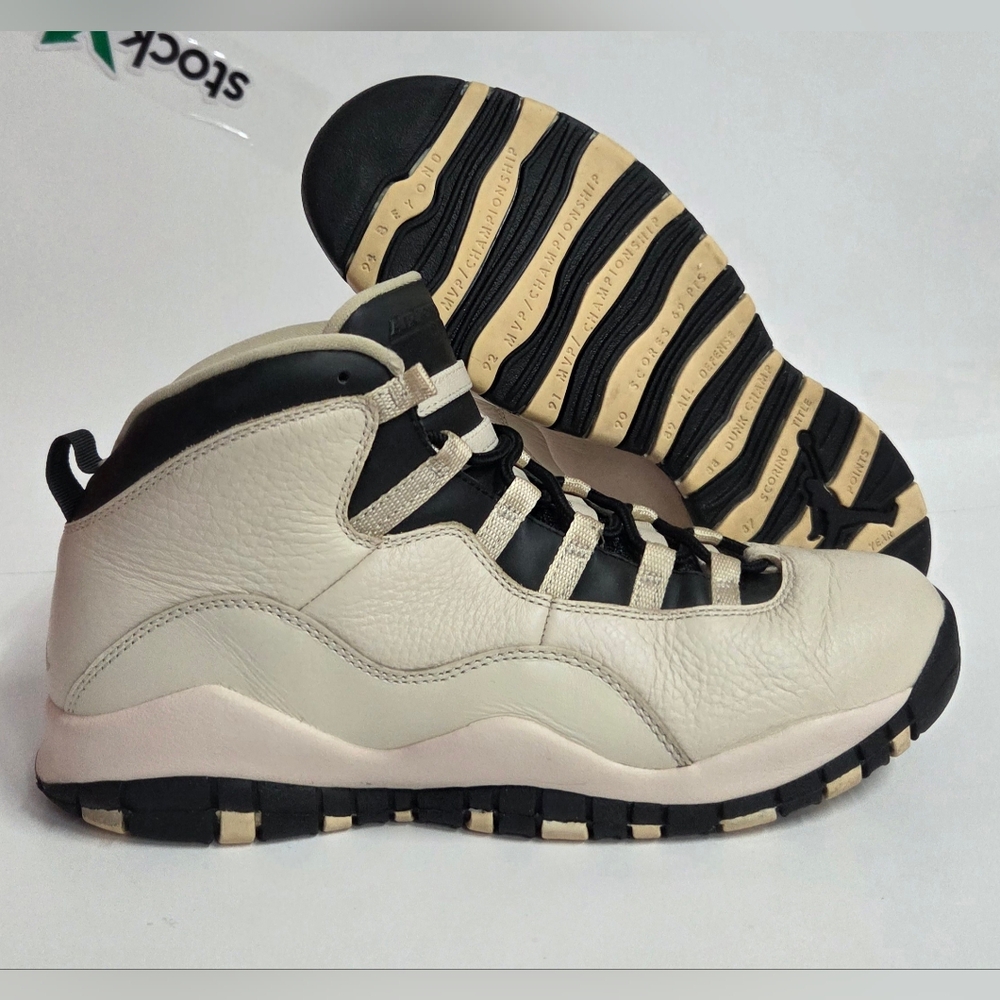 Nike Air Jordan Retro 10 Premium Heiress GG Cream Sz 8y Steel Red Trophy room